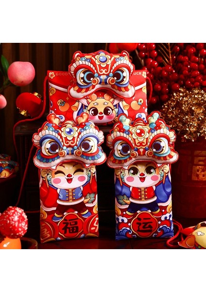 2024 Ejderha Yılı Çin Yeni Yılı Kumaş Kırmızı Zarf Bahar Şenliği Çocuk Yeni Yılı Para Kırmızı Zarf C (Yurt Dışından) modelleri