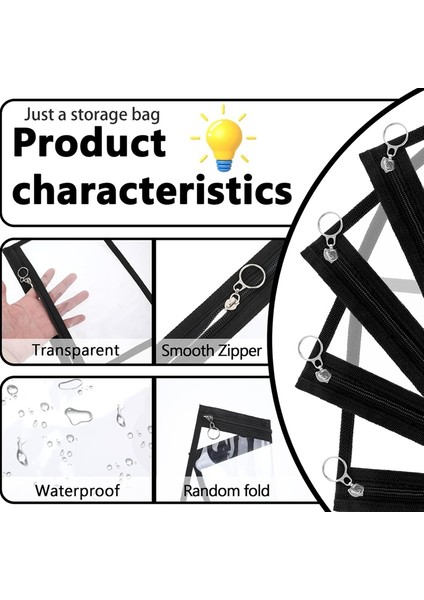 Ev Ofis Malzemelerini Düzenlemek Için 8 Şeffaf Fermuarlı Çanta Pvc Kozmetik Çantası Zarf Saklama Fermuarlı Çanta (Yurt Dışından) fırsatları