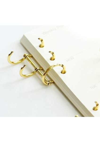 12 Adet 3 Halkalı Kitap Halkaları Yaprak Klasörler Ofis Kitap Halkaları Çıtçıtlı Bölmeli Menteşeli 20MM Iç Çaplı Kitap Halkası Altın (Yurt Dışından) modelleri