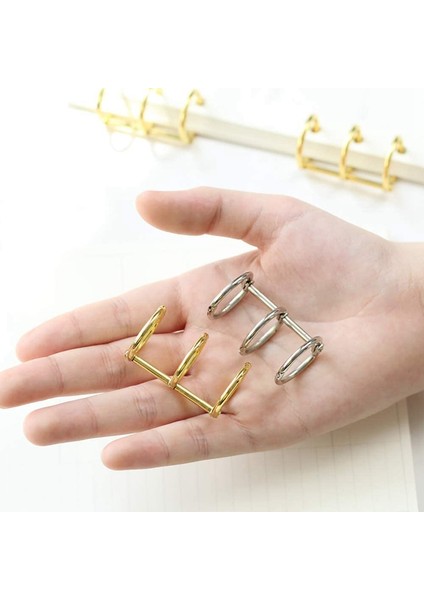 12 Adet 3 Halkalı Kitap Halkaları Yaprak Klasörler Ofis Kitap Halkaları Çıtçıtlı Bölmeli Menteşeli 20MM Iç Çaplı Kitap Halkası Altın (Yurt Dışından) fırsatları