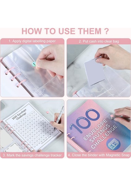 100 Zarf Para Tasarrufu Mücadelesi Dosyası, Bütçeleme ve Para Biriktirme Için Gider Bütçe Sayfası, Pembe Bütçe Dosyası (Yurt Dışından) fiyatları