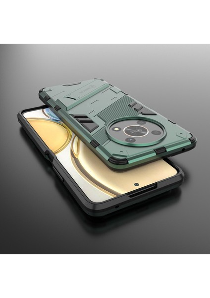 Honor X9 4G/5G/X30 5g Düşmeye Dayanıklı Hibrit Tpu+Pc Kılıfı Kickstand Koruyucu Telefon Arka Kapağı-Yeşil (Yurt Dışından) fırsatları