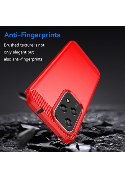 Honor 200 Lite Karbon Fiber Doku Yumuşak Tpu Koruyucu Telefon Kılıfı-Kırmızı (Yurt Dışından) fırsatları