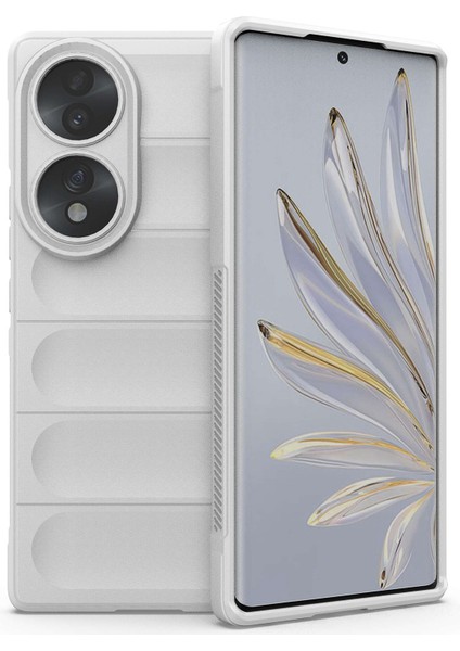 Honor 70 5g Yumuşak Tpu Telefon Kılıfı Darbe Emici Düşmeye Dayanıklı Cep Telefonu Kılıfı-Beyaz (Yurt Dışından)