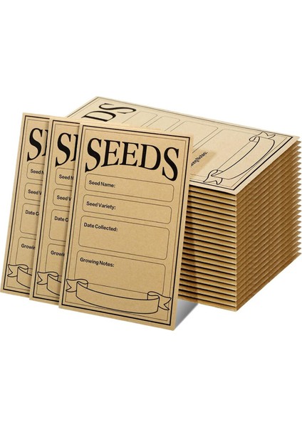 100 Adet Tohum Zarfı 3,1x4,7 Inç, Kahverengi Kağıt Tohum Paketleri, Sebze Saklama Zarfları (Yurt Dışından)