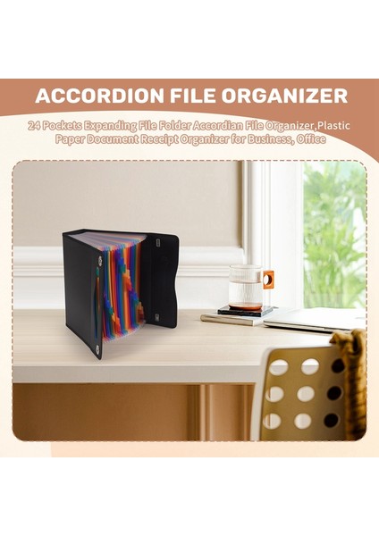 24 Cepli Genişleyen Dosya Klasörü Akordeon Dosya Düzenleyici, Iş ve Ofis Için Plastik Kağıt Belge Fiş Düzenleyici (Yurt Dışından) indirimleri
