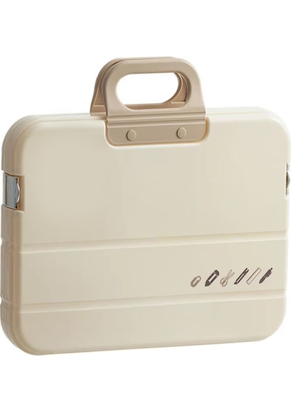 Kilitli Saplı A4 Plastik Dosya Klasörü Taşınabilir Kutu Dosya Su Geçirmez Dosyalama Malzemeleri Çok Amaçlı Belge Çantası B (Yurt Dışından)