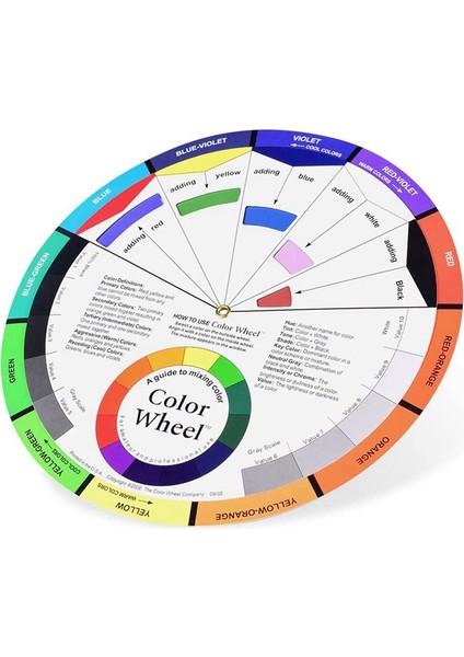 Renk Karıştırma Kılavuzları, 2'li Set 9 Inç Renk Çarkı Boya Karıştırma Sanatı Öğretim Aracı, Boyamayı Karıştırmak Için (Yurt Dışından) modelleri