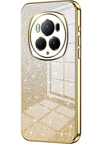 Honor Magic6 Pro 5g Cep Telefonu Kılıfları Degrade Parıltılı Elektrokaplama Tpu Kabuk-Altın (Yurt Dışından)