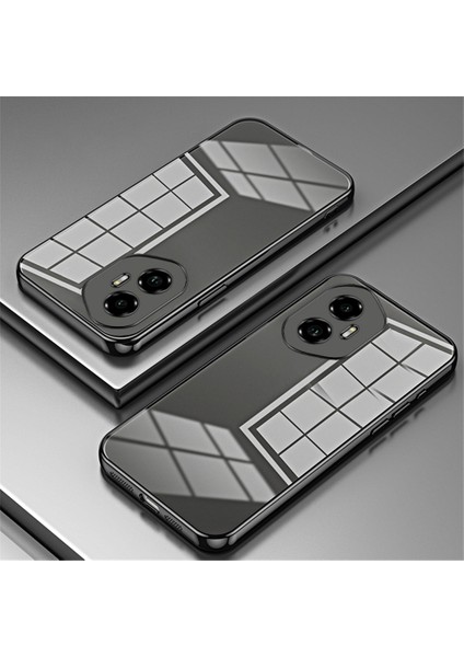 Honor 300 Kılıf Galvanik Çerçeve Yumuşak Tpu Telefon Kılıfı-Siyah (Yurt Dışından) indirimleri