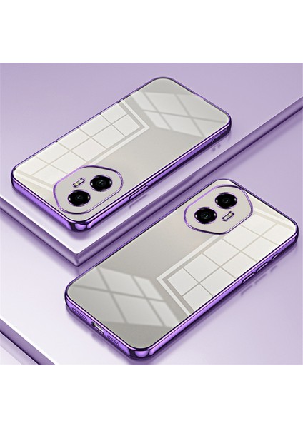 Honor 300 Kılıf Galvanik Çerçeve Yumuşak Tpu Telefon Kılıfı-Mor (Yurt Dışından) indirimleri