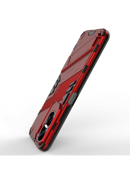 Honor 90 Lite 5G/X50I 5g Düşme Korumalı Telefon Kılıfı Kickstand Pc+Tpu Arka Kapak-Kırmızı (Yurt Dışından) fırsatları