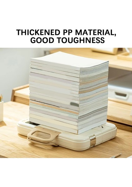 Kilitli Saplı A4 Plastik Dosya Klasörü Taşınabilir Kutu Dosya Su Geçirmez Dosyalama Malzemeleri Çok Amaçlı Belge Çantası B (Yurt Dışından) fırsatları