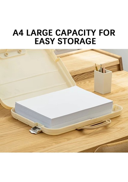 Kilitli Saplı A4 Plastik Dosya Klasörü Taşınabilir Kutu Dosya Su Geçirmez Dosyalama Malzemeleri Çok Amaçlı Belge Çantası B (Yurt Dışından) indirimleri