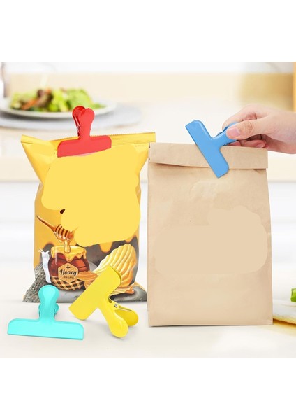 Geniş Paslanmaz Çelik Klipsler, Poşet Klipsleri, Gıda Klipsleri, Patates Cipsi Klipsleri, Ağır Hizmet Tipi Metal Poşet Kapatıcı, Atıştırmalık Kelepçeleri 12 Adet (Yurt Dışından) modelleri