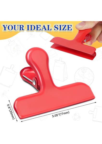 Geniş Paslanmaz Çelik Klipsler, Poşet Klipsleri, Gıda Klipsleri, Patates Cipsi Klipsleri, Ağır Hizmet Tipi Metal Poşet Kapatıcı, Atıştırmalık Kelepçeleri 12 Adet (Yurt Dışından) fırsatları
