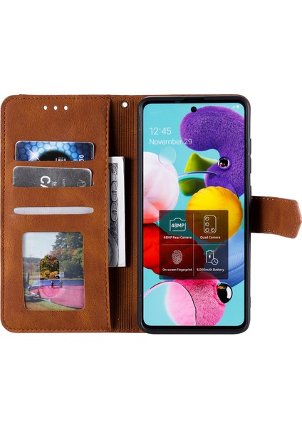 Honor 200 Lite Kılıf Ekleme Dikiş Deri Stand Cüzdan Telefon Kılıfı-Kahverengi (Yurt Dışından) modelleri