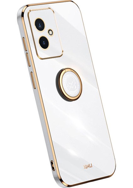 Xınlı For Honor 100 5g Tpu Galvanik Kaplama Halka Braket Telefon Kılıfı-Beyaz (Yurt Dışından)