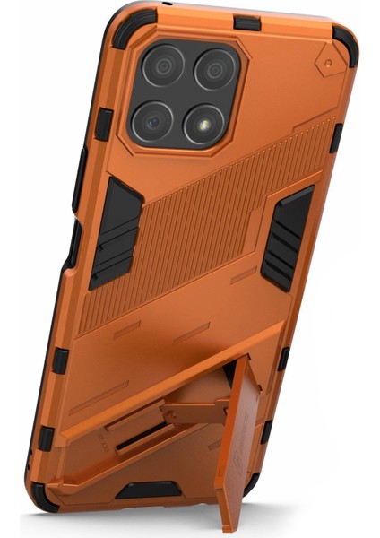 Honor X30I Düşmeye Karşı Destekli Ayak Fonksiyonlu Kombo Pc+Tpu Kılıf Çift Katmanlı Koruyucu Cep Telefonu Kabuğu-Turuncu (Yurt Dışından) fırsatları