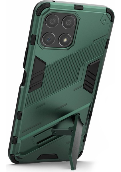 Honor X30I Düşmeye Karşı Destekli Ayak Fonksiyonlu Kombo Pc+Tpu Kılıf Çift Katmanlı Koruyucu Cep Telefonu Kabuğu-Yeşil (Yurt Dışından) fırsatları