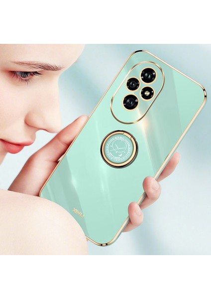 Xınlı For Honor 200 5g Kılıf Halka Tutucu Ayaklı Galvanik Yumuşak Tpu Kapak-Pembe (Yurt Dışından) modelleri