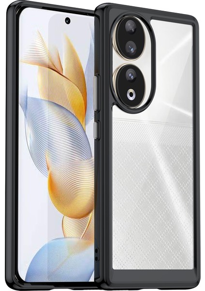 Honor 90 Tpu+Akrilik Telefon Kılıfı Düşme Korumalı Arka Kapak-Siyah (Yurt Dışından)