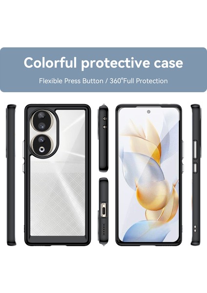 Honor 90 Tpu+Akrilik Telefon Kılıfı Düşme Korumalı Arka Kapak-Siyah (Yurt Dışından) fiyatları