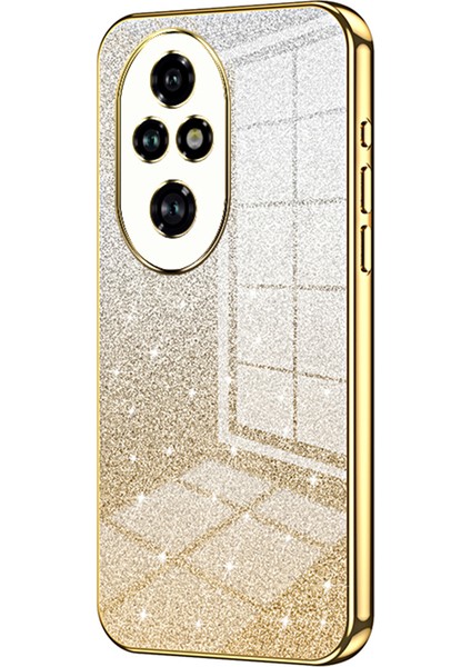 Honor 200 Pro 5g Kılıf Bling Degrade Parıltılı Yumuşak Tpu Telefon Kılıfı-Altın (Yurt Dışından)