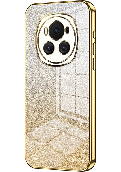 Honor Magic6 5g Gradient Glitter Cep Telefonu Kılıfları Elektrokaplama Tpu Kabuk-Altın (Yurt Dışından)
