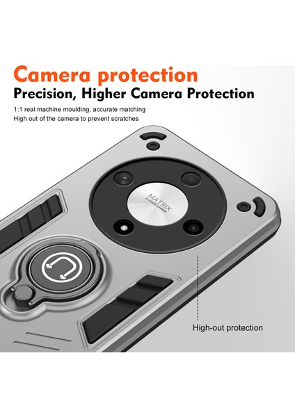 Honor X9B 5g Kılıf Halka Tutucu Kickstand Pc+Tpu Telefon Kılıfı-Gri (Yurt Dışından) modelleri