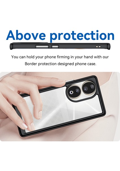 Honor 90 Tpu+Akrilik Telefon Kılıfı Düşme Korumalı Arka Kapak-Siyah (Yurt Dışından) fırsatları