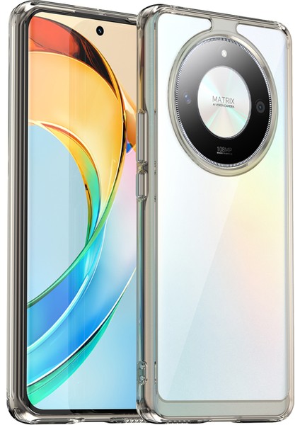 Honor Magic6 Lite 5G/X50 5G/X50 Gt 5G/X50 Pro 5G/X9B 5g Kılıf Şeffaf Telefon Arka Kapağı-Şeffaf Gri (Yurt Dışından)