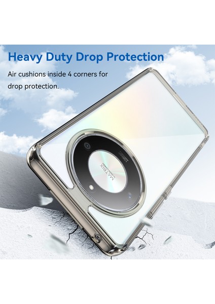 Honor Magic6 Lite 5G/X50 5G/X50 Gt 5G/X50 Pro 5G/X9B 5g Kılıf Şeffaf Telefon Arka Kapağı-Şeffaf Gri (Yurt Dışından) modelleri