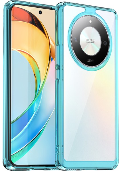 Honor Magic6 Lite 5G/X50 5G/X50 Gt 5G/X50 Pro 5G/X9B 5g Kılıf Şeffaf Telefon Arka Kapağı-Şeffaf Mavi (Yurt Dışından)