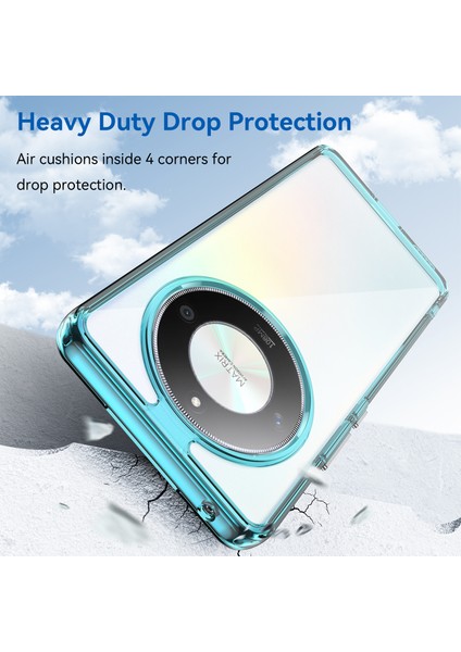 Honor Magic6 Lite 5G/X50 5G/X50 Gt 5G/X50 Pro 5G/X9B 5g Kılıf Şeffaf Telefon Arka Kapağı-Şeffaf Mavi (Yurt Dışından) modelleri