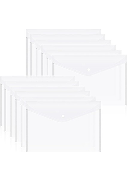 A4 Boyutu Belgeler Için 12 Adet Çıtçıtlı Plastik Belge Zarfları, Okul ve Kırtasiye Malzemeleri Için Polietilen Klasörler (Yurt Dışından) fiyatları