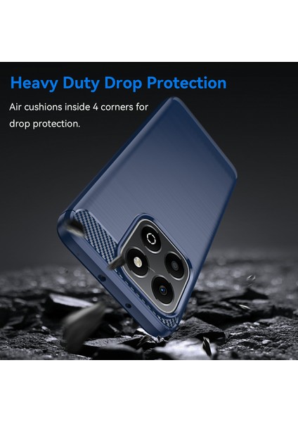 Honor X6B 4g Kılıf Karbon Fiber Doku Tpu Fırçalanmış Telefon Kılıfı-Mavi (Yurt Dışından) fırsatları