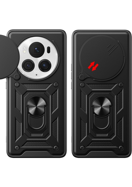Honor Magic6 Pro 5g Kılıf Kickstand Pc+Tpu Telefon Kılıfı Kayar Lens Pencereli-Yeşil (Yurt Dışından) fiyatları