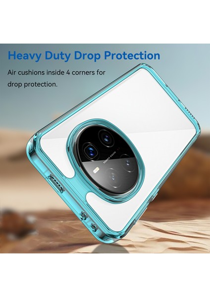 Honor Magic7 Pro 5g Kılıf Tpu+Akrilik Koruyucu Şeffaf Telefon Kılıfı-Şeffaf Mavi (Yurt Dışından) modelleri