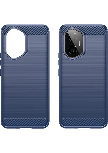 Honor 300 Kılıfı Karbon Fiber Doku Fırçalanmış Telefon Arka Kapağı-Mavi (Yurt Dışından) modelleri