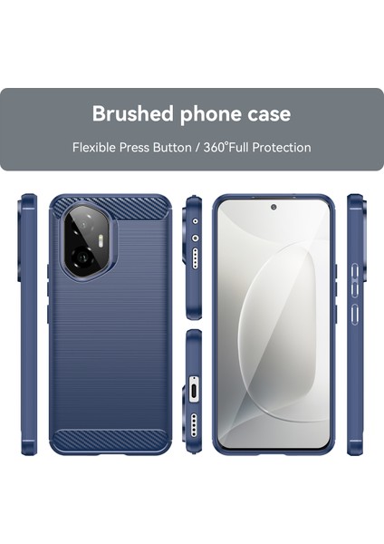 Honor 300 Kılıfı Karbon Fiber Doku Fırçalanmış Telefon Arka Kapağı-Mavi (Yurt Dışından) fırsatları