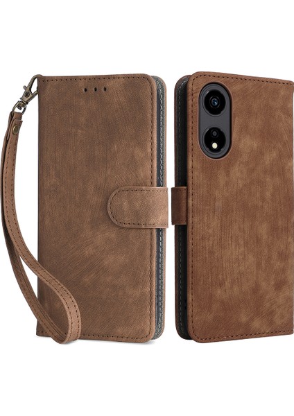 Honor X5 Plus/play 40C 5g Kılıf Kitap Stili Rfıd Engelleme Cüzdan Telefon Kılıfı Kayışlı-Kahverengi (Yurt Dışından)