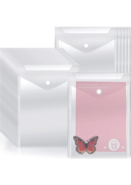 40 Paket Damga ve Kalıp Saklama Cepleri, Yeniden Kullanılabilir Zarflar, Su Geçirmez Çıkartma Düzenleyici Fiş Tutucu (7 Inç x 9,4 Inç) (Yurt Dışından)