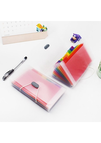 Yeni Ofis A6 Genişleyen Dosya Klasörü Cüzdan Organ Çantası 13 Katmanlı Gökkuşağı Askılı Halat Tipi Dosyalama Ürünleri (Yurt Dışından) indirimleri