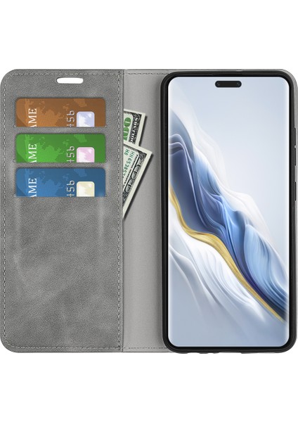 Honor Magic6 Pro 5g Kılıf Cilt Dokunuşlu Pu Deri Koruyucu Telefon Kılıfı-Gri (Yurt Dışından) fırsatları