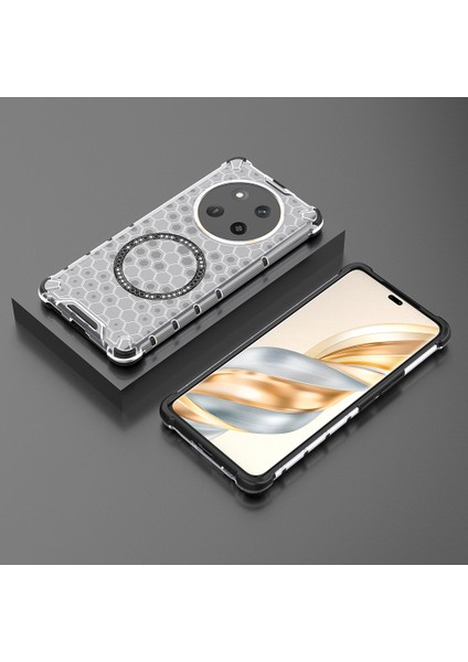 Honor X60 Pro 5g Kılıfı Magsafe Honeycomb Tasarım Tpu+Pc Telefon Kılıfı ile Uyumlu-Şeffaf (Yurt Dışından) fırsatları