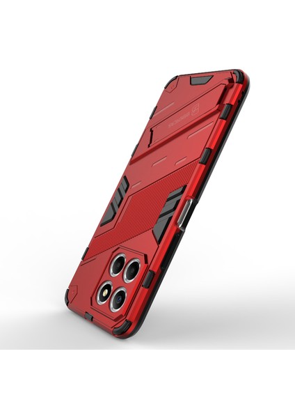 Honor X8 5g Için Kickstand Telefon Kılıfı, Sert Pc + Yumuşak Tpu Düşmeye Karşı Hibrit Koruyucu Kılıf-Kırmızı (Yurt Dışından) indirimleri