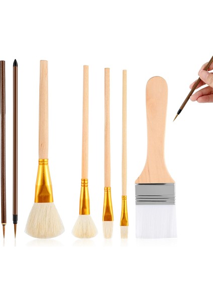 7 Parça Seramik Sırlama Aletleri, Seramik Malzemeleri, Seramik, Akrilik, Yağlı Boya Için Farklı Şekillerde Seramik Sırlama Fırçaları (Yurt Dışından)