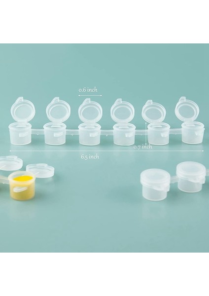 10 Şerit 60 Kap Boş Boya Kapları Beyaz Boya Kabı Şerit Boya Saklama Kapları Sınıf Için Boyama El Sanatları Malzemeleri (Yurt Dışından) modelleri