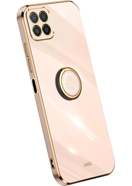 Xınlı For Honor X8 5g Tpu Kılıf Galvanik Kenar Destek Standı Koruyucu Kapak-Pembe (Yurt Dışından)